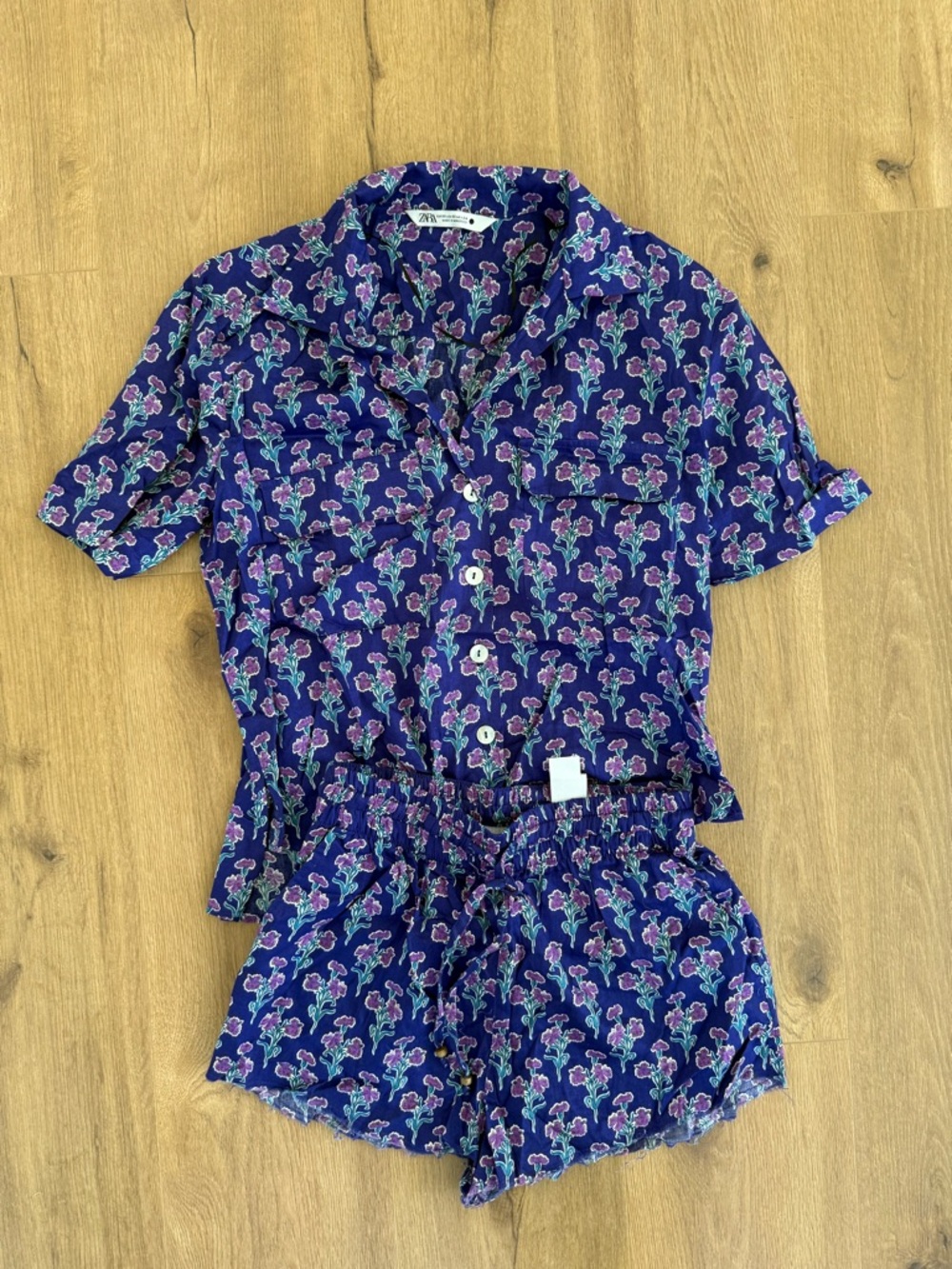Zara Purple Floral Two-Piece Set